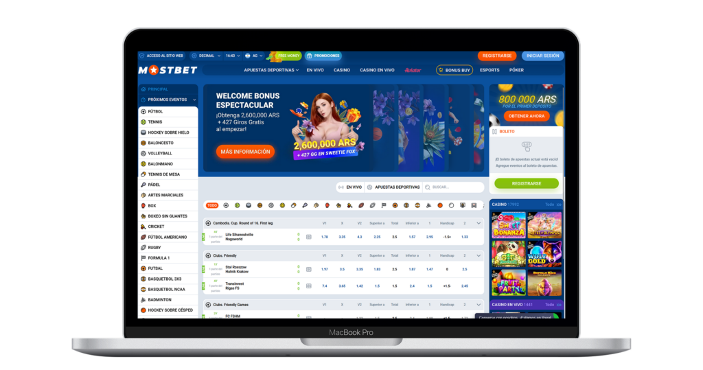 Mostbet Argentina con apuestas seguras y amplia oferta de juegos
